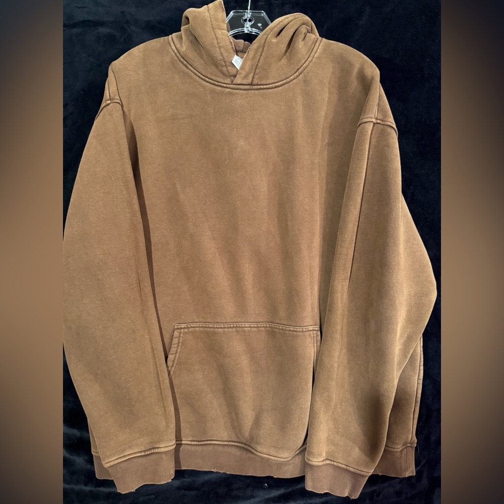 Brown Acid Wash Hoodie